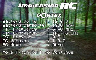 Vortex 285 ARF (Racing) 5G8 Immersion RC