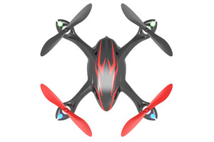 H107CHD Noir et Rouge avec caméra 2MP HD Mode 1 Hubsan