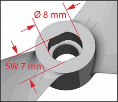 Hélice Race-Prop 6.5X4.5 Noires Graupner (X4)