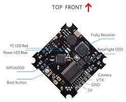 Carte F3 Brushed BETAFPV V1.1 (avec Frsky RX + OSD)