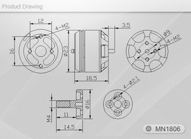 MN1806 -1400kv -18g T-Motor