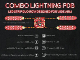 Platine LED double rangé 'Lightning PDB' - FuriousFPV