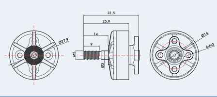 Moteur F40 Pro II 2600 Kv Monster Green T-Motor