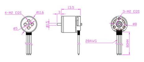 Moteurs 3B-R 0806 7500Kv - 4pcs