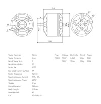 Moteur Edge 1104 6000Kv - Diatone