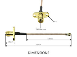 Rallonge pigtail U.fl/SMA 72mm - FuriousFPV