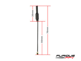 Antenne linéaire 5.8GHz 70mm U.FL - FuriousFPV