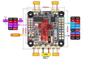 Carte de vol DYS F4 Pro