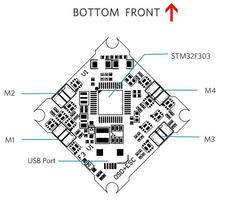 Carte de vol F3 Brushless 1S (ESC+OSD intégré)