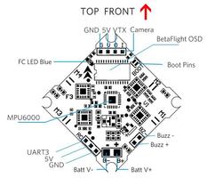 Carte de vol F3 Brushless 1S (ESC+OSD intégré)