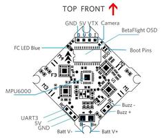 Carte de vol F3 Brushless 1S (ESC+OSD intégré)