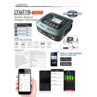 Q200 Quattro AC/DC Charger (max 2x100W + 2x50W) w/ Bluetooth Sky RC