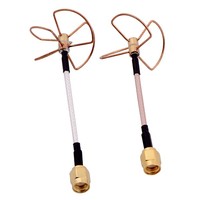 Set d'antennes FPV 5.8Ghz 3 lobes TX et 4 lobes TX/RX - Connecteur 21221