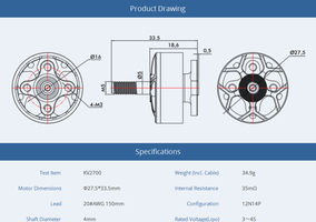 BMS RACING THOMAS 2207.5 2700 Kv T-Motor